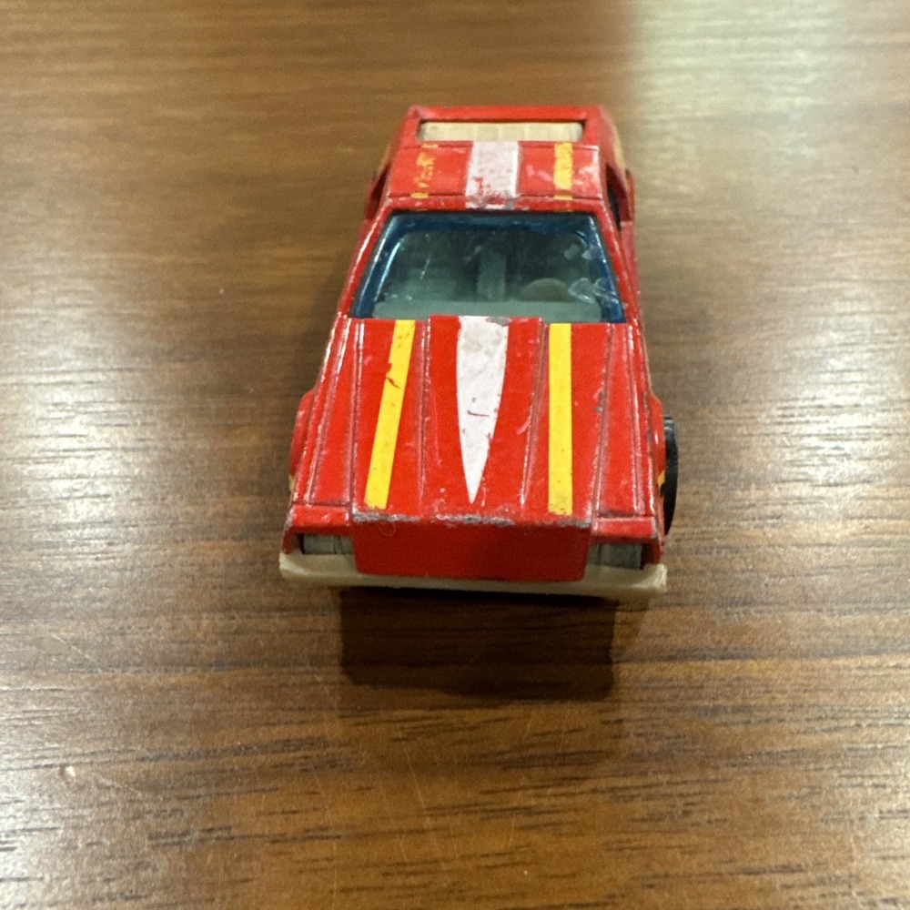 Vintage 1979 Mattel Hot Wheels Red Delorean Turismo STP #10 Goodyear Hong Kong - Picture 6 of 7